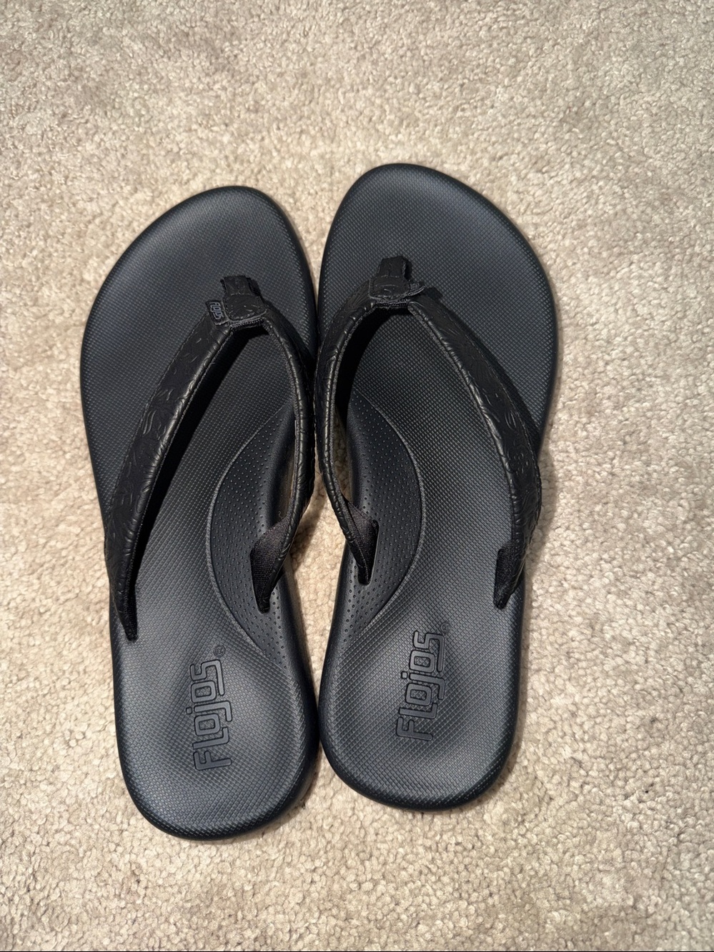 NWOT Flojos Black Women's Flip Flops